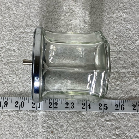 Vintage Medco Pressed Glass Sugar Bowl W Metal Flip Up Lid - Picture 2 of 12